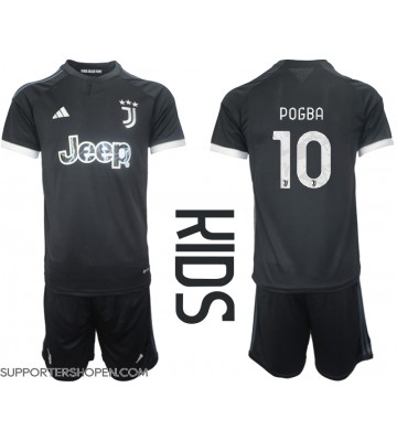Juventus Paul Pogba #10 Tredje tröja Barn 2023-24 Kortärmad (+ korta byxor)